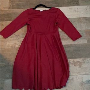 Pinkblush scalloped dress